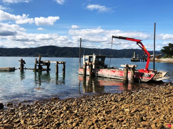 Wharf Demolition Matiu/Somes Island, Wellington